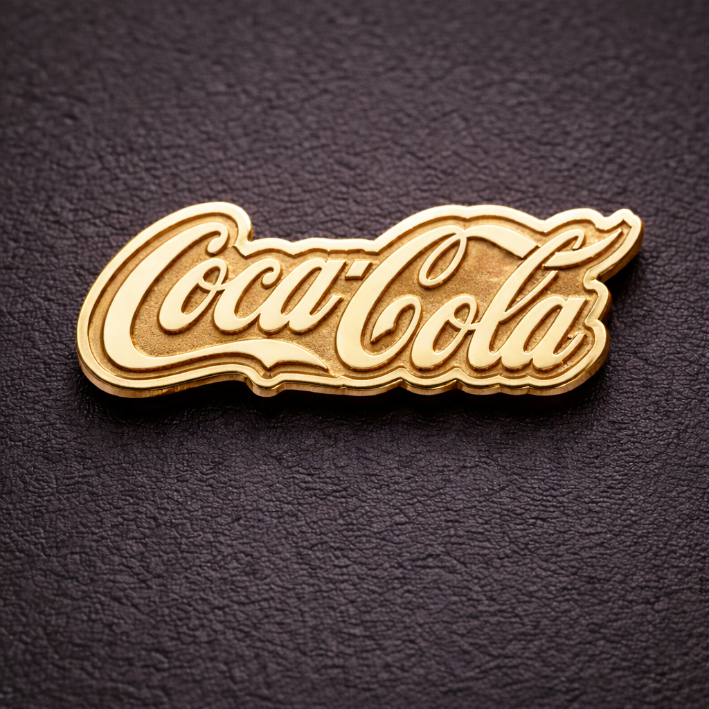 Pin personalizado metálico sin esmalte con relieve 3D